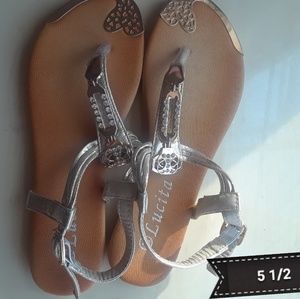 Silver Sandles Sz 5.5